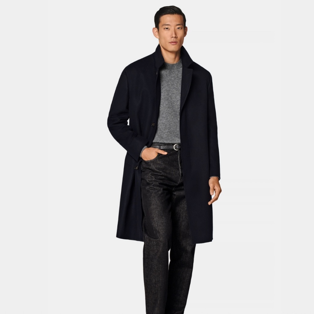 Suitsupply Wool Overcoat Navy, 40R